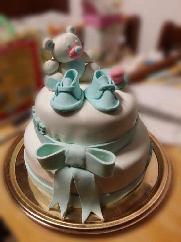 Torta due piani baby shower